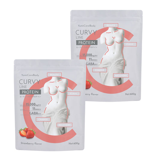 【定期購入】CURVY LINE PROTEIN ストロベリー 600g×2袋セット