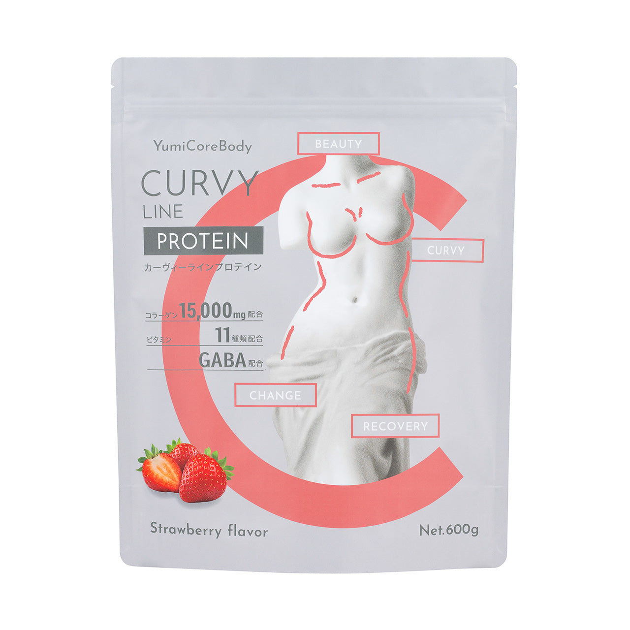 【定期購入】CURVY LINE PROTEIN ストロベリー 600g