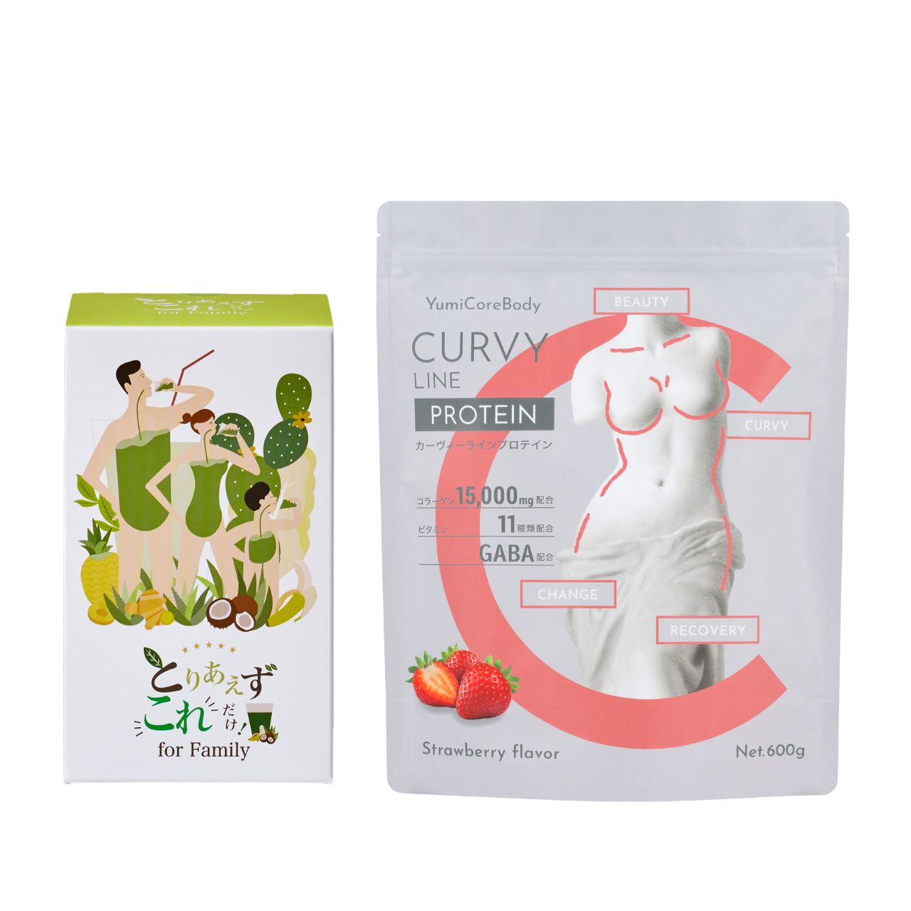 定期便】CURVY LINE PROTEIN 1袋＋とりあえずこれだけ！for Family 30
