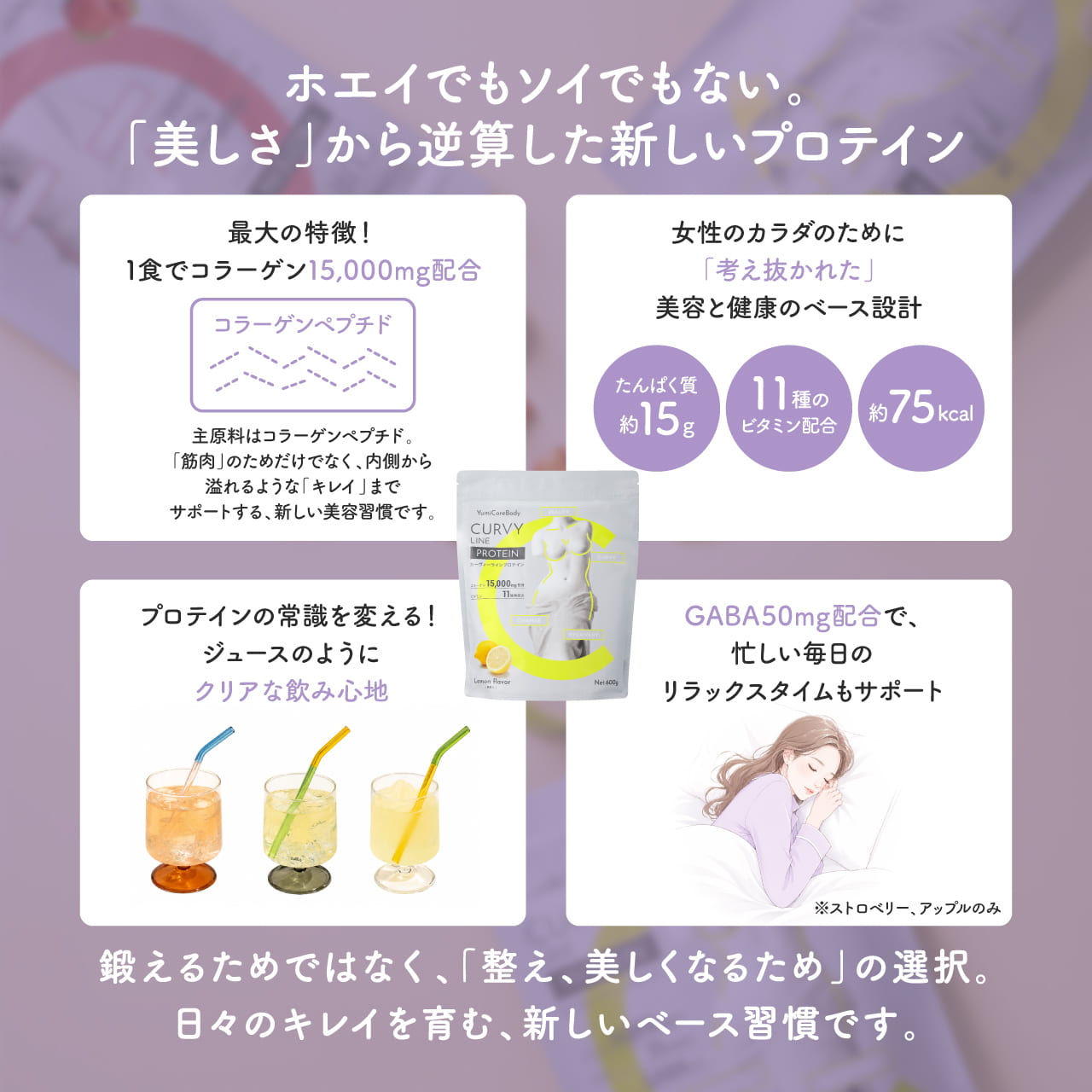 定期便】CURVY LINE PROTEIN 1袋＋とりあえずこれだけ！for Family 30