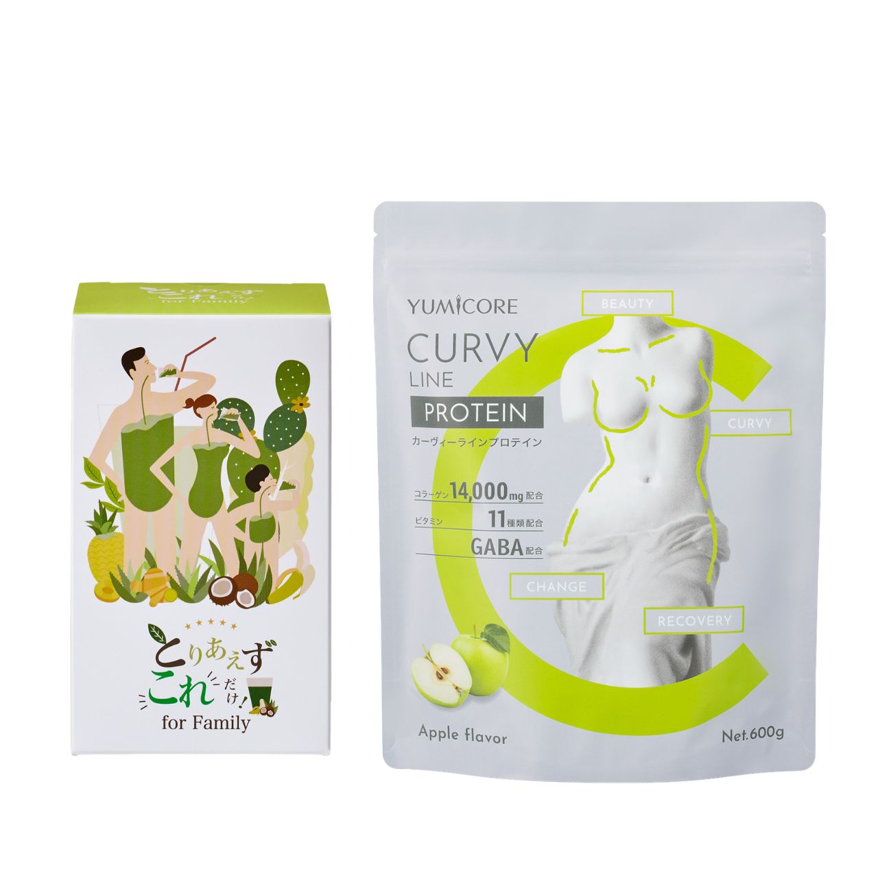 定期便】CURVY LINE PROTEIN 1袋＋とりあえずこれだけ！for Family 30